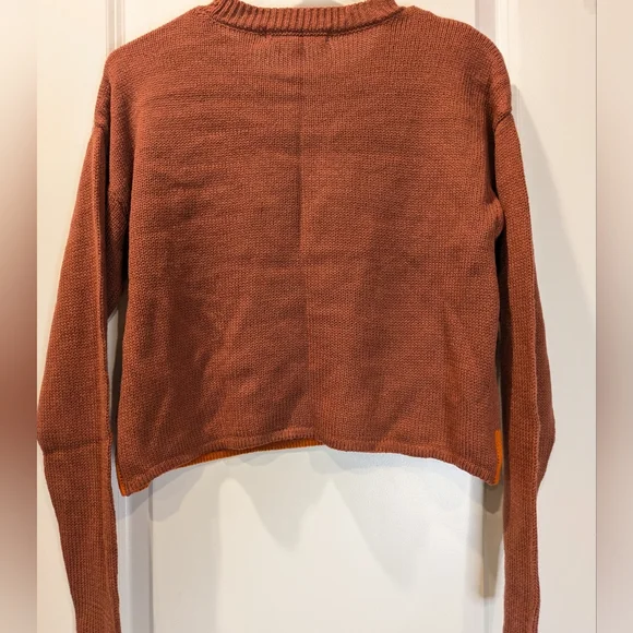 Madden NYC Desert Landscape Cropped Sweater NWT Western Sunset Graphic Size S - Picture 2 of 8